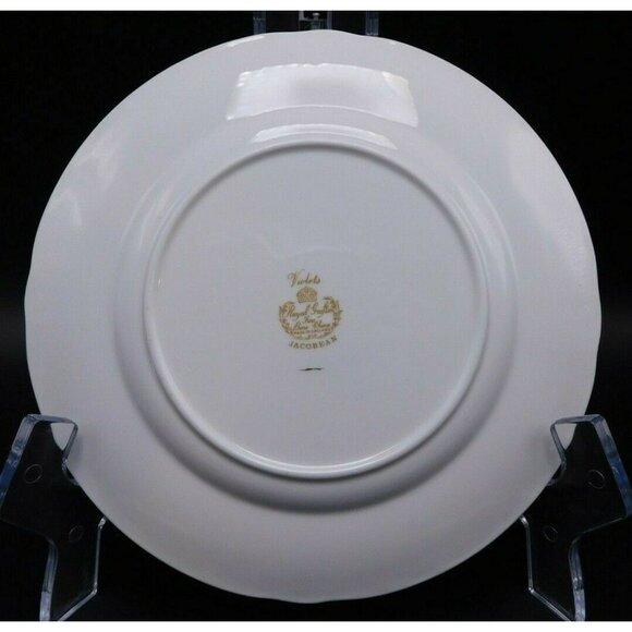 Royal Grafton Jacobean Violets Salad-Lunch Plate 8 1/4" Bone China Floral Design - Picture 9 of 10